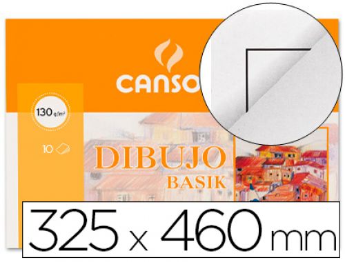 Papel de desenho basik din a3 + com esquadria em minipacks de 10 folhas , Canson , 31571 , 8422714007984